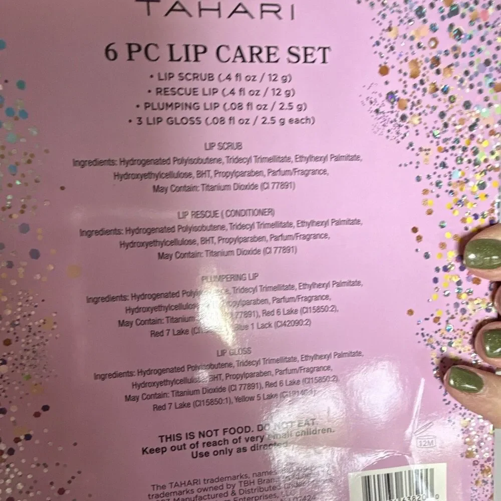 Tahari 6-Pc Lip Care Set w/Lip Scrub, Lip Plumper, Conditioner & Gloss 1.12oz